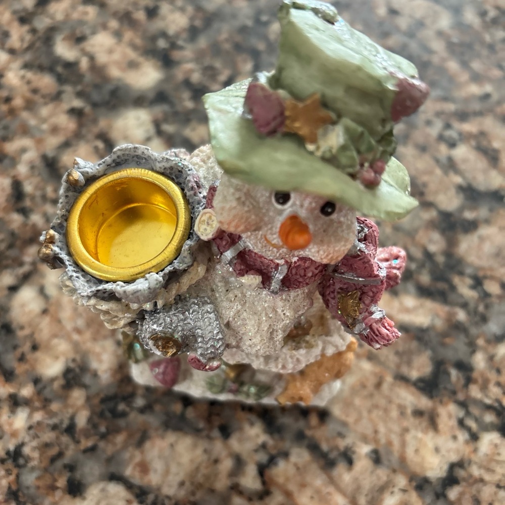Festive Snowman Candle Holder